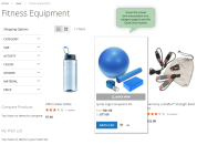 display 'quick view' button on a category page.