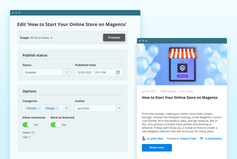 magento 2 blog extension