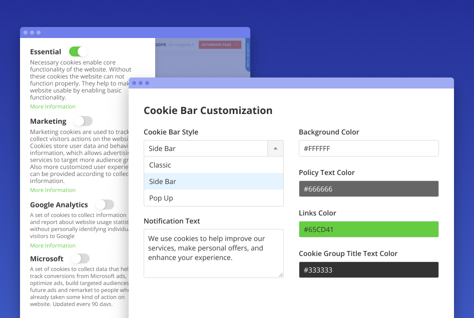 gdpr cookie in magento 2
