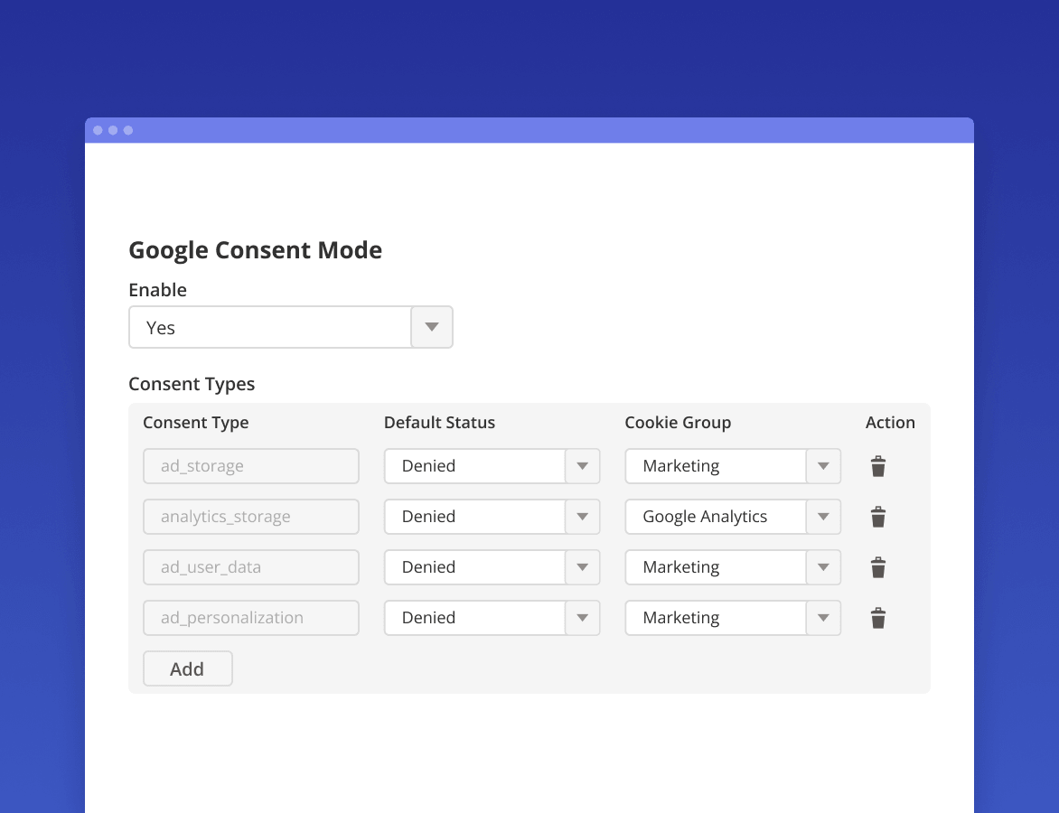 gdpr consent mode support