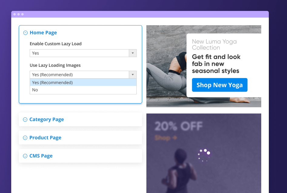 lazy load pages for magento 2 lazy loading pages