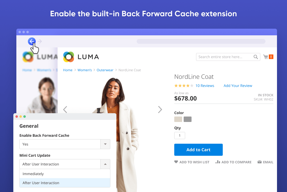 back forward cache magento 2 back forward navigation