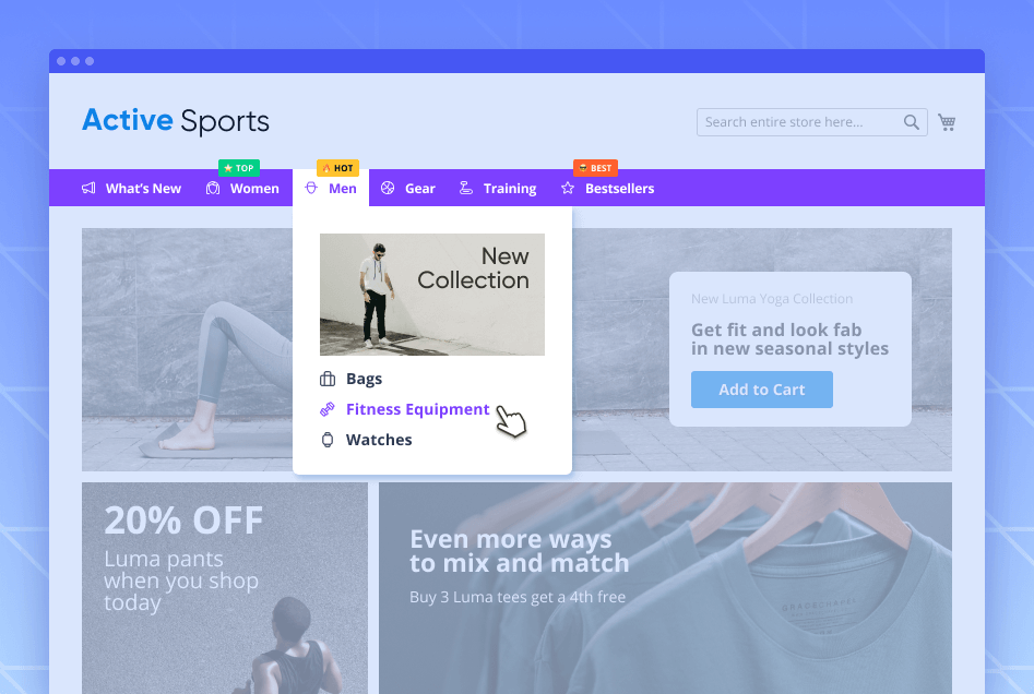 magento 2 menu