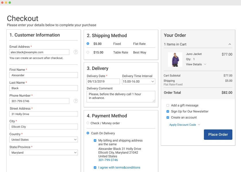 one step checkout